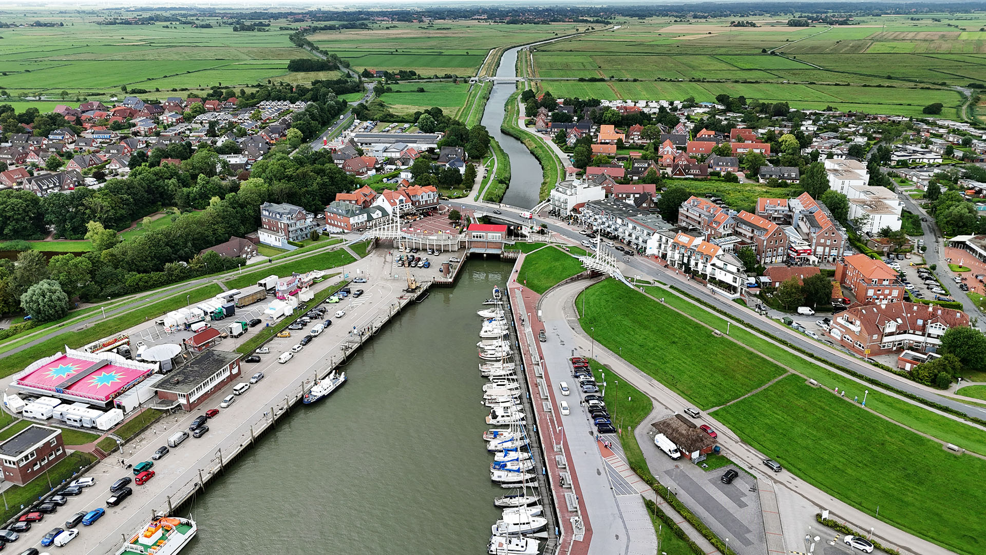 Drohnenaufnahme Bensersiel